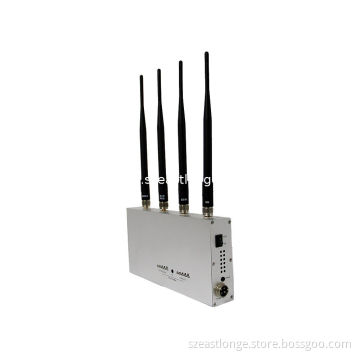 4 Antennas Remote Control Jammer For Custom , 1 - 15m Jamming Range